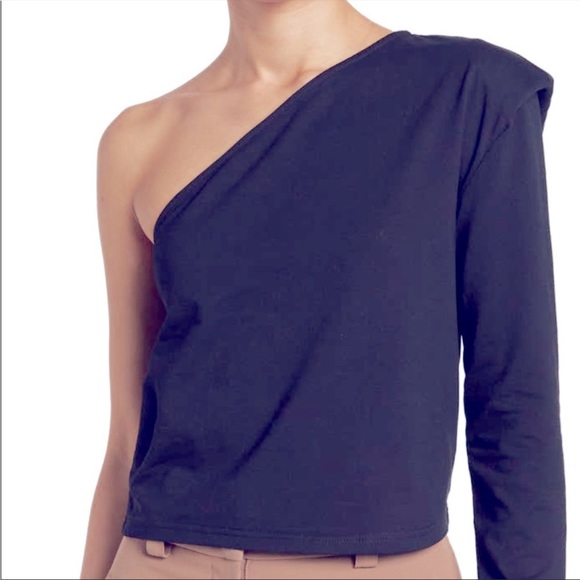 WALTER BAKER Sexy Padded One Shoulder Blouse Top - Picture 1 of 7